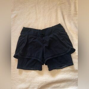 Women's Black Athlea Running Shorts